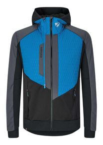 Ziener Softshelljas "Nalik" zwart/grijs/blauw - 66% | Maat: 46 |