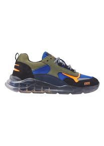 Vingino Leren sneakers "Fabian" kaki/blauw - 56% | Maat: 29 |