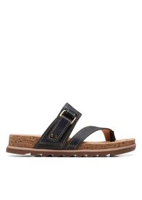 Clarks Leren teenslippers zwart - 69% | Maat: 37 |