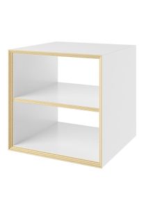 Müllermöbel Vertiko Dice table d'appoint / table de chevet ou tabouret BLANC / BIRKENKANTE MULTIPLEX HUILE Müller Möbelwerkstätten OFFRE SPECIALE
