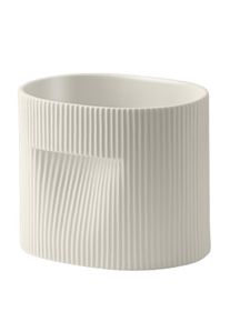 Ridge Planter pot de fleurs muuto Blanc cassé H 15 cm