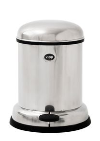 Bin poubelle à pédale 8L acier inoxydable Vipp