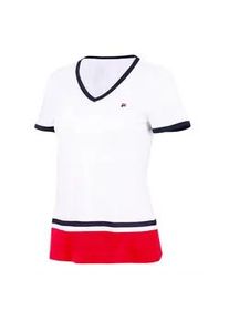 Damen T-Shirt Fila T-Shirt Elisabeth White/Fila Red M - Weiß,Rot