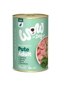 6x 400g WOW Adult kalkoen hondenvoer nat