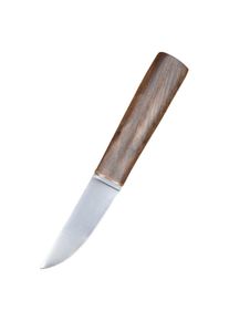 Viking knife with walnut handle and leather sheath