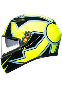AGV K3 Rossi WT Phillip Island 2005, full face helmet , color: Neon-Yellow/Black , size: L