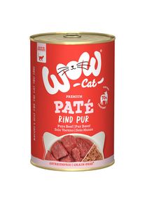6x400g WOW Cat Adult Rind Pur Katzenfutter nass