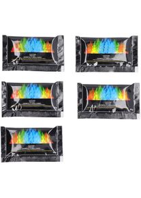 Lot de 5 sachets de poudre de feu cosmique, flammes pulsantes pour intérieur et extérieur, 30 g chacun.