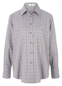 Peter Hahn - Blouse van 100% katoen, blauw, Maat 36, katoen