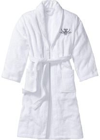 Peignoir en &eacute;ponge - blanc - taille 54/56 (XXL) - 100% coton,Tissu &eacute;ponge - bonprix