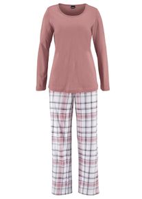 Arizona Dames Pyjama in mauve, grijs ,maat 32/34, Witt, 100% Katoen