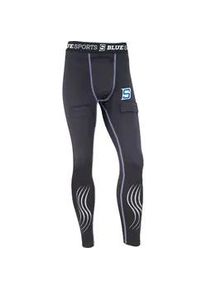 Kompressionsshose mit Tiefschutz Blue Sports Fitted Pant Senior S - Schwarz