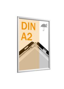 Cadre clic-clac rabattable, aluminium, A2, étanches pour l'extérieur argent
