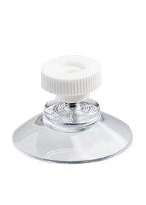 1 Thumb screw suction cups 30 mm | M4, 6 mm long | knurled nut made of white plastic, soft PVC, transparent