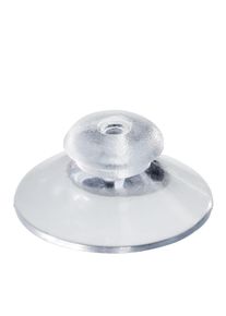 100 Mushroom suction cups 30 mm | 14 mm, soft PVC, transparent