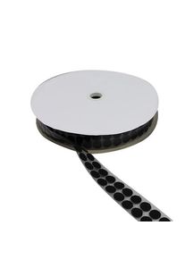 Hook and loop dots roll, hook | 16 mm | black, nylon|polyester