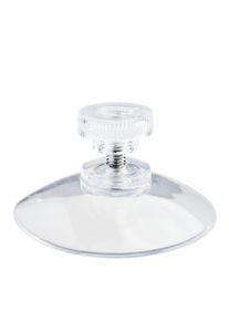 1 Thumb screw suction cups 50 mm | M4, 6 mm long | knurled nut made of transparent plastic, soft PVC