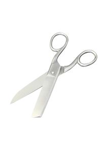 1 Bookbinders scissors, approx. 180 mm long, nickel-plated, silver
