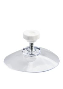 1 Thumb screw suction cups 40 mm | M4, 10 mm long | knurled nut made of white plastic, soft PVC, transparent