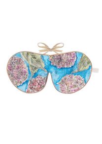 Holistic Silk Printed Silk Lavender Eye Mask Hydrangea