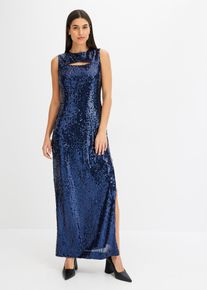 Abito in paillettes con cut-out, Blu, Taglia 50/52 (L), bonprix