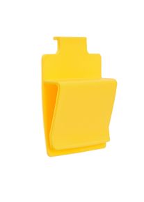 1 Cardboard clips, plastic, yellow, PP
