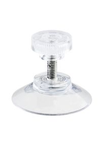 1 Thumb screw suction cups 30 mm | M4, 10 mm long | knurled nut made of transparent plastic, soft PVC