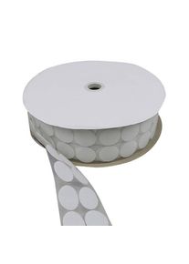 Hook and loop dots roll, hook | 33 mm | white, nylon|polyester