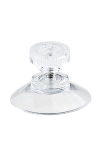 1 Thumb screw suction cups 30 mm | M4, 6 mm long | knurled nut made of transparent plastic, soft PVC