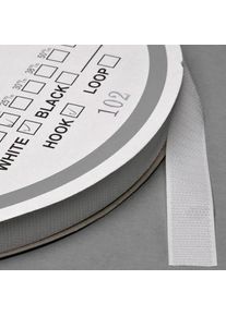 Hook and loop fasteners - tape, for sewing, hooks only (Roll with 25 m) 16 mm | white, nylon|polyester