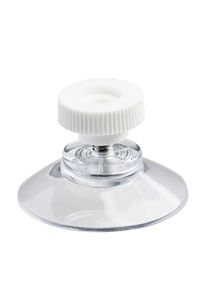 1 Thumb screw suction cups 30 mm | M4, 6 mm long | knurled nut made of white plastic, soft PVC, transparent