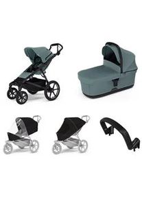 Stadt-Kinderwagen Thule Urban Glide 4-wheel Mid blue + Bassinet Mid blue SET 5in1 - Blau