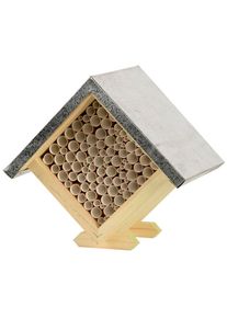 Maison à abeilles carrée, hauteur 18 cm en bois Animallparadise