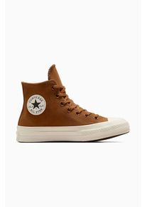 Converse tenisi din piele intoarsa Chuck 70 culoarea maro, A11135C