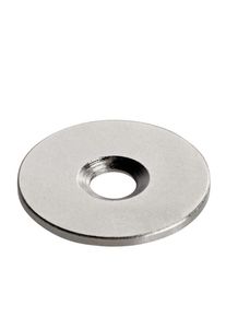 10 Metal disc with bore and counterbore 23 mm, steel, silver