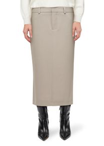 Drykorn DORNE Kokerrok in technokeperstof in beige, maat 28