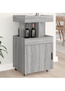 Avimac Chariot de bar sonoma gris 50x41x89 cm bois d'ingénierie