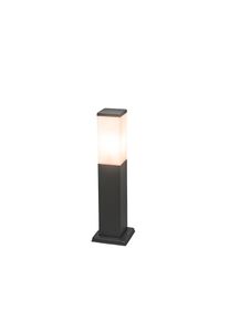 Qazqa Modern kültéri oszloplámpa 45cm sötétszürke opállal IP44 - Malios