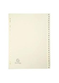 Exacompta - Cod. 1126E - Divisori per raccoglitori ad anelli con 26 tasti alfabetici A-Z - Cartoncino avorio 155 g/mq - Formato A4 - 5 pezzi