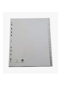 Exacompta - Cod. 2931E - Divisori per raccoglitori ad anelli con 31 tasti numerici 1-31 - Polipropilene riciclato grigio - A4 maxi - 5 pezzi