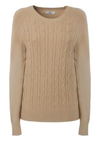 Influencer Pull-over 'Cable' Femme beige taille M