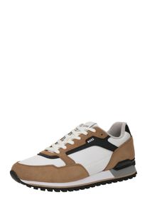 BOSS Heren Sneakers laag 'Parkour' donkerbeige / zwart / wit 41