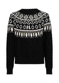 K by KARL LAGERFELD Karl Lagerfeld Sweter ' FAIR-ISLE' dla mężczyzn czarny / biały Rozmiar L