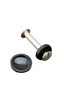 100 Cover caps for binding screws, black, plastic