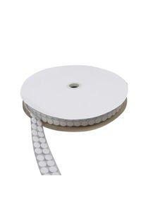 Hook and loop dots roll, loop | 13 mm | white, nylon|polyester