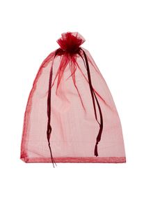50 Organza bags with satin ribbon-drawstring dark red | 150 x 200 mm