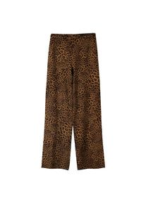 Bershka Dames Broek bruin / zwart 34
