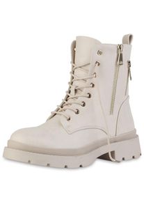 VAN HILL Schnürstiefelette 'Eleanor' Damen hellbeige Größe 40