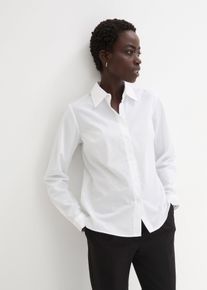 Blouse - wit - maat 44 - met katoen - bonprix