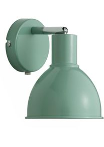 Nordlux Pop Wandleuchte, E27, IP20, 18W, verstellbarer Leuchtenkopf, Neigungswinkel 90°, grün-silber (45841023)